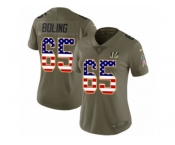 Women Nike Cincinnati Bengals #65 Clint Boling Limited Olive USA Flag 2017 Salute to Service NFL Jersey