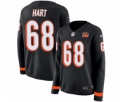 Women Nike Cincinnati Bengals #68 Bobby Hart Limited Black Therma Long Sleeve NFL Jersey