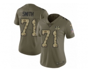Women Nike Cincinnati Bengals #71 Andre Smith Limited Olive Camo 2017 Salute to Service NFL Jersey