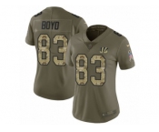 Women Nike Cincinnati Bengals #83 Tyler Boyd Limited Olive Camo 2017 Salute to Service NFL Jersey