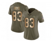 Women Nike Cincinnati Bengals #83 Tyler Boyd Limited Olive Gold 2017 Salute to Service NFL Jersey