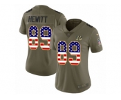 Women Nike Cincinnati Bengals #89 Ryan Hewitt Limited Oliv USA Flag 2017 Salute to Service NFL Jersey