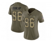 Women Nike Cincinnati Bengals #96 Carlos Dunlap Limited Olive Camo 2017 Salute to Service NFL Jersey