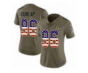 Women Nike Cincinnati Bengals #96 Carlos Dunlap Limited Olive USA Flag 2017 Salute to Service NFL Jersey