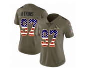 Women Nike Cincinnati Bengals #97 Geno Atkins Limited Olive USA Flag 2017 Salute to Service NFL Jersey