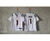Women's Cincinnati Bengals #1 Ja'Marr Chase White F.U.S.E. Vapor Football Stitched Jersey