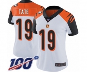 Women's Cincinnati Bengals #19 Auden Tate White Vapor Untouchable Limited Player 100th Season Football Jersey