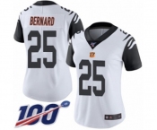 Women's Cincinnati Bengals #25 Giovani Bernard Limited White Rush Vapor Untouchable 100th Season Football Jersey