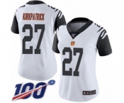 Women's Cincinnati Bengals #27 Dre Kirkpatrick Limited White Rush Vapor Untouchable 100th Season Football Jersey