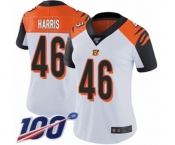 Women's Cincinnati Bengals #46 Clark Harris White Vapor Untouchable Limited Player 100th Season Football Jersey