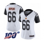 Women's Cincinnati Bengals #66 Trey Hopkins Limited White Rush Vapor Untouchable 100th Season Football Jersey
