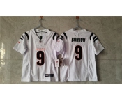Women's Cincinnati Bengals #9 Joe Burrow White F.U.S.E. Vapor Football Stitched Jersey