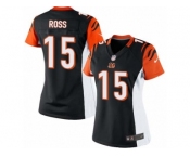 Women's Nike Cincinnati Bengals #15 John Ross Limited Black Team Color NFL Jersey