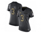 Women's Nike Cincinnati Bengals #3 Jake Elliott Limited Black 2016 Salute to Service NFL Jersey