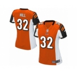 Women's Nike Cincinnati Bengals #32 Jeremy Hill Game Orange Alternate NFL Jersey