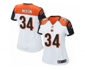 Women's Nike Cincinnati Bengals #34 Joe Mixon Limited White NFL Jersey