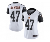 Women's Nike Cincinnati Bengals #47 Paul Dawson Limited White Rush NFL Jersey