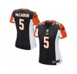 Women's Nike Cincinnati Bengals #5 AJ McCarron Game Black Team Color NFL Jersey