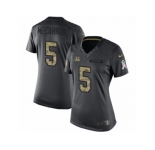 Women's Nike Cincinnati Bengals #5 AJ McCarron Limited Black 2016 Salute to Service NFL Jersey