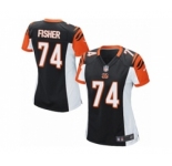Women's Nike Cincinnati Bengals #74 Jake Fisher Game Black Team Color NFL Jersey