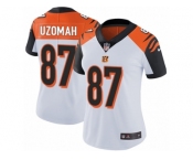 Women's Nike Cincinnati Bengals #87 C.J. Uzomah Vapor Untouchable Limited White NFL Jersey