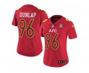 Women's Nike Cincinnati Bengals #96 Carlos Dunlap Red Stitched NFL Limited AFC 2017 Pro Bowl Jersey