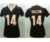 nike women nfl jerseys cincinnati bengals #14 dalton black[draft him ii top]