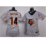 nike women nfl jerseys cincinnati bengals #14 dalton [fem fan zebra]