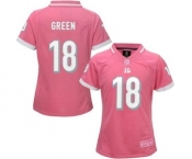 nike women nfl jerseys cincinnati bengals #18 green pink[nike 2015]