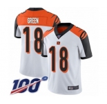 Youth Cincinnati Bengals #18 A.J. Green White Vapor Untouchable Limited Player 100th Season Football Jersey