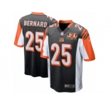 Youth Cincinnati Bengals #25 Giovani Bernard Nike Black 50th Anniversary Patch Game Jersey