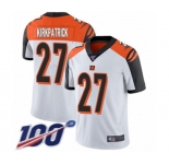 Youth Cincinnati Bengals #27 Dre Kirkpatrick White Vapor Untouchable Limited Player 100th Season Football Jersey