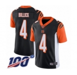 Youth Cincinnati Bengals #4 Randy Bullock Black Team Color Vapor Untouchable Limited Player 100th Season Football Jersey