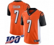 Youth Cincinnati Bengals #7 Boomer Esiason Orange Alternate Vapor Untouchable Limited Player 100th Season Football Jersey