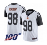 Youth Cincinnati Bengals #98 Ryan Glasgow Limited White Rush Vapor Untouchable 100th Season Football Jersey