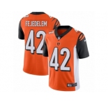 Youth Nike Cincinnati Bengals #42 Clayton Fejedelem Orange Alternate Vapor Untouchable Limited Player NFL Jersey