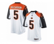 Youth Nike Cincinnati Bengals #5 AJ McCarron White NFL Jersey