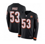 Youth Nike Cincinnati Bengals #53 Billy Price Limited Black Therma Long Sleeve NFL Jersey