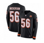 Youth Nike Cincinnati Bengals #56 Hardy Nickerson Limited Black Therma Long Sleeve NFL Jersey