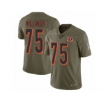 Youth Nike Cincinnati Bengals #75 Andrew Billings Limited Olive 2017 Salute to Service NFL Jersey
