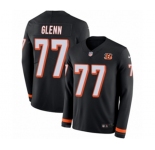 Youth Nike Cincinnati Bengals #77 Cordy Glenn Limited Black Therma Long Sleeve NFL Jersey