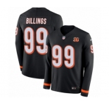 Youth Nike Cincinnati Bengals #99 Andrew Billings Limited Black Therma Long Sleeve NFL Jersey