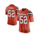 Men's Nike Cleveland Browns #52 Justin Tuggle Game Orange Alternate NFL Jersey