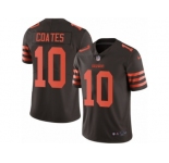 Men Nike Cleveland Browns #10 Sammie Coates Elite Brown Rush Vapor Untouchable NFL Jersey