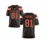 Men Nike Cleveland Browns #81 Rashard Higgins Elite Brown Team Color NFL Jersey