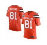 Men Nike Cleveland Browns #81 Rashard Higgins Elite Orange Alternate NFL Jersey