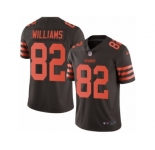 Men Nike Cleveland Browns #82 Kasen Williams Elite Brown Rush Vapor Untouchable NFL Jersey