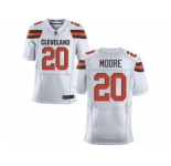 Men's Nike Cleveland Browns #20 Rahim Moore Elite White NFL Jersey