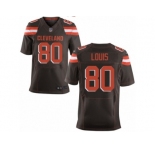 Men's Nike Cleveland Browns #80 Ricardo Louis Elite Brown Team Color NFL Jersey
