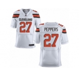 Nike Browns #27 Jabrill Peppers White Men's Stitched NFL New Elite Jersey